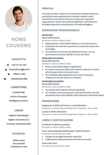 esempio di cv ats friendly