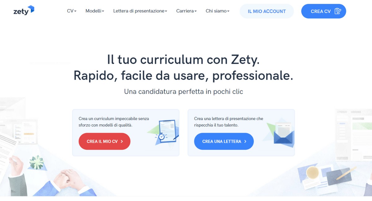 creare curriculum zety