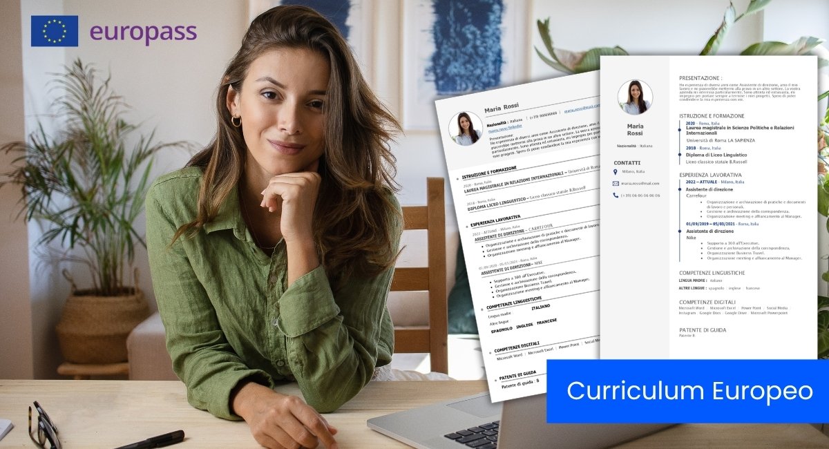 Modelli di Curriculum Vitae Europeo in italiano, inglese, francese, tedesco, spagnolo e portoghese
