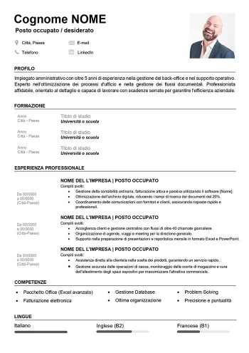 modello curriculum vitae semplice gratis da scaricare