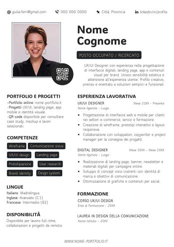 modello curriculum vitae innovativo